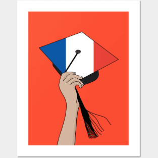 Holding the Square Academic Cap France Posters and Art